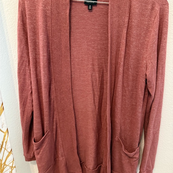 Bobeau Dusty Rose Open Front Cardigan - Picture 1 of 4